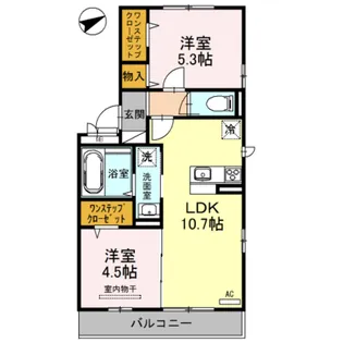 プラージュ sakigake【2階】の間取り