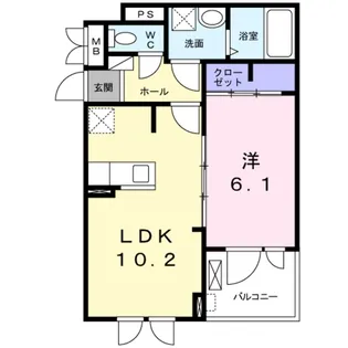 ミッテ 1号館【2階】の間取り