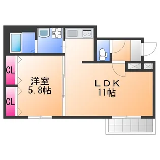 アビテ上野町西【2階】の間取り