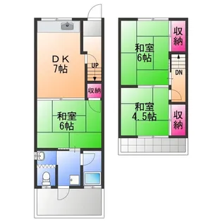 大阪府泉南郡熊取町大久保西【テラスハウス】の間取り