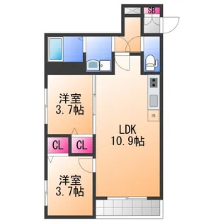 AVANTIO泉佐野【2階】の間取り
