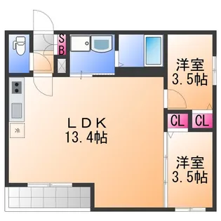 AVANTIO泉佐野【2階】の間取り