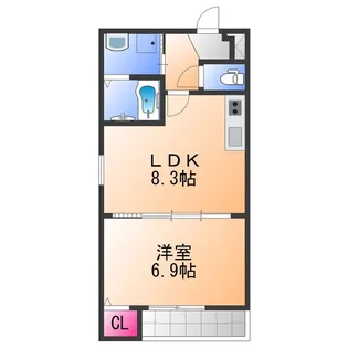 フジパレス幸栄【2階】の間取り