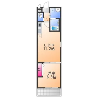 カーサ綾園【1階】の間取り