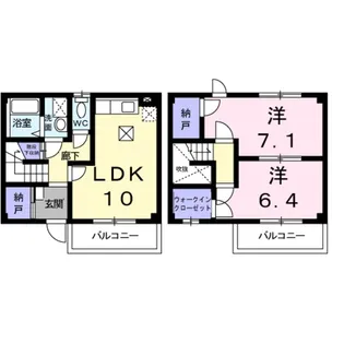 サンリット忠岡【1階】の間取り