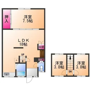 泉南市岡田5丁目戸建【2階】の間取り