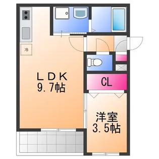 ロジェ泉佐野【2階】の間取り
