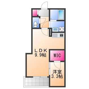ジーメゾン岸和田ラクセル【2階】の間取り