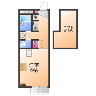 レオパレス森の泉【2階】の間取り