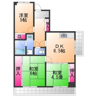 ロイヤルコーポ忠岡【4階】の間取り