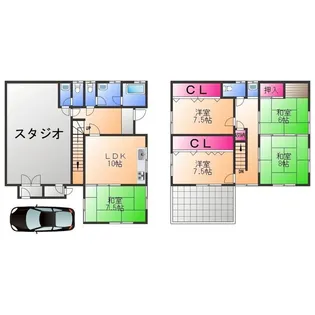 大阪府阪南市自然田【一戸建】の間取り