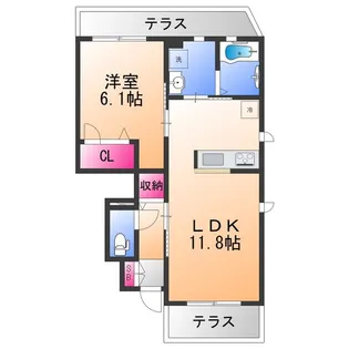 エーデル ハイム【1階】の間取り