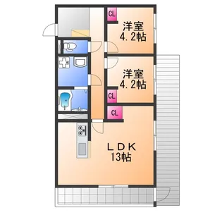 Chainon高石【1階】の間取り