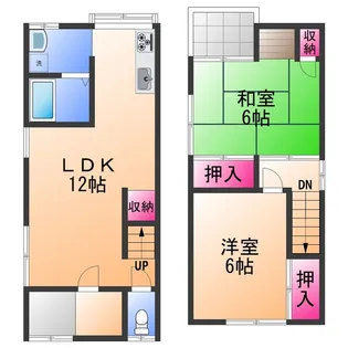 大阪府高石市高師浜2丁目【一戸建】の間取り