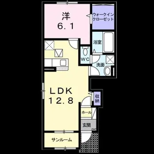 ソレアードⅢ【1階】の間取り