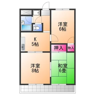 RICHウエストフィールド【3階】の間取り