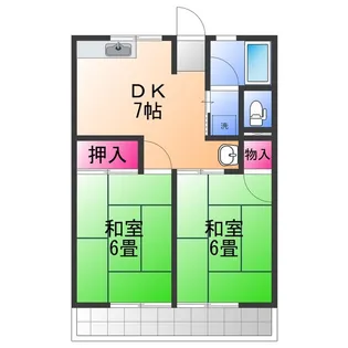シティハイムなかじま【2階】の間取り