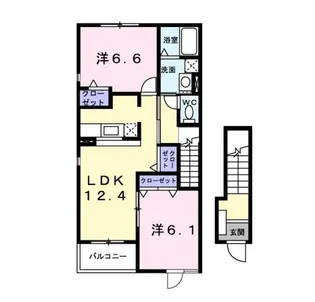 ジャスパーヒルズⅠ【2階】の間取り