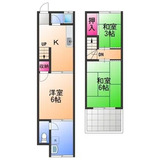 大阪府和泉市和気町1丁目【テラスハウス】の間取り