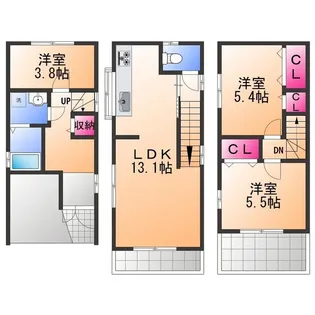大阪府堺市西区浜寺石津町中3丁【一戸建】の間取り