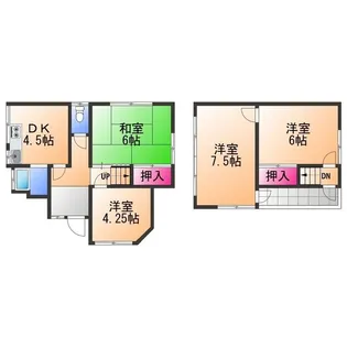 大阪府堺市西区上野芝向ヶ丘町3丁【一戸建】の間取り