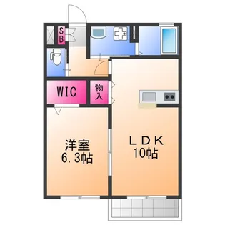 ヴィラブルームA棟【2階】の間取り