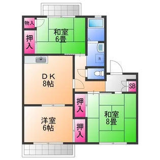 3DKの間取り画像