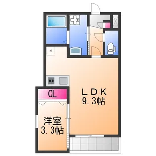 ジーメゾン岸和田ノース【2階】の間取り