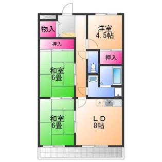 ロイヤルスクエアあむⅠ【4階】の間取り