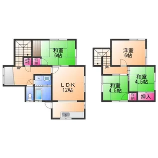 大阪府泉北郡忠岡町忠岡南3丁目【一戸建】の間取り