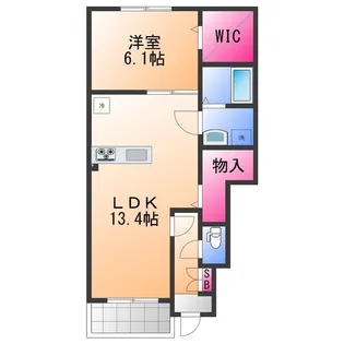 ティラミス河原【1階】の間取り