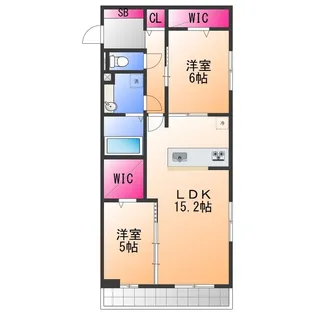 ラ ヴィータ鳳【1階】の間取り
