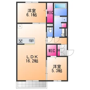 ラ ヴィータ鳳【2階】の間取り