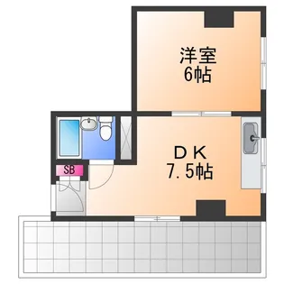 ポートライフマンション【5階】の間取り