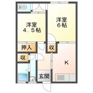 高月マンション【2階】の間取り