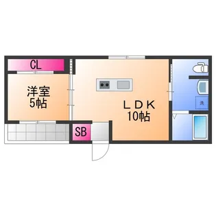 1LDKの間取り画像