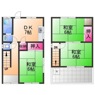大阪府岸和田市八幡町【一戸建】の間取り