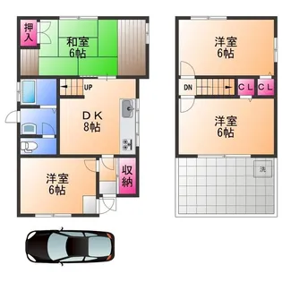 大阪府堺市西区鳳南町5丁【一戸建】の間取り