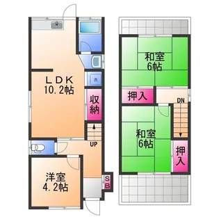 大阪府泉大津市楠町西【一戸建】の間取り