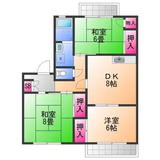 3DKの間取り画像