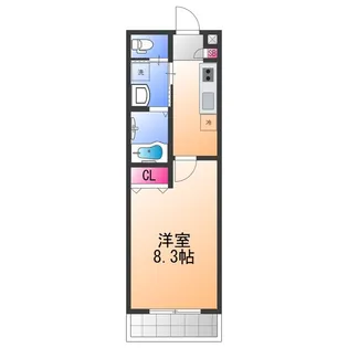 エルグランド津久野【1階】の間取り