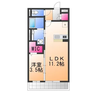 1LDKの間取り画像
