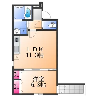 フジパレス高石加茂【2階】の間取り