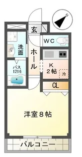 りんくうヴェルジェ【1階】の間取り