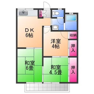 ハイツ古石【2階】の間取り