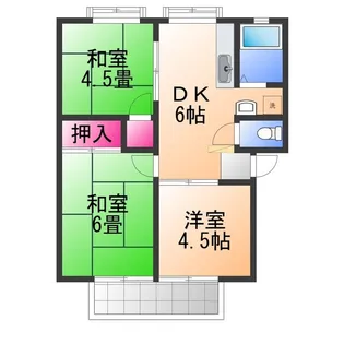 スカイハイツⅠ【2階】の間取り