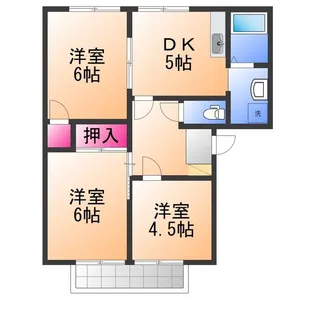 プラザ山村【2階】の間取り