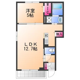 オリーブ羽倉崎A棟【1階】の間取り