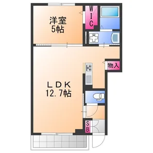 オリーブ羽倉崎A棟【1階】の間取り