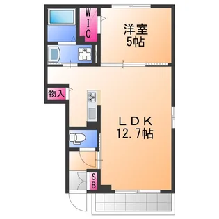 オリーブ羽倉崎A棟【1階】の間取り